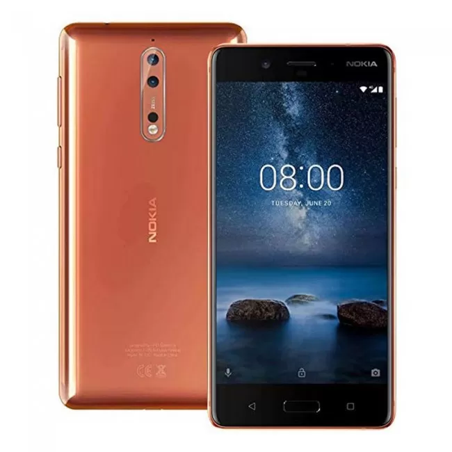 Buy Refurbished Nokia 8 (64GB) in Polished Copper Buy Refurbished Nokia 8 (64GB) in Polished Copper
